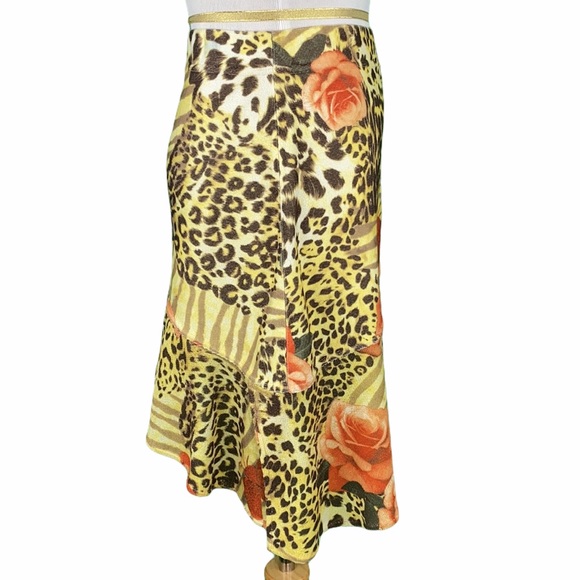 St. John Sport Floral Asymmetrical Knit Skirt - Picture 7 of 15